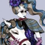 Art Nouveau fantasy horse a..