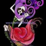 goth girl art print 5 x 7 c..