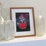 goth girl art print 5 x 7 c..