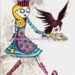 Goth Art Print 5 x 7 creepy..