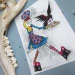 Goth Art Print 5 x 7 creepy..