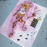 devil girl 5 x 7 art print ..